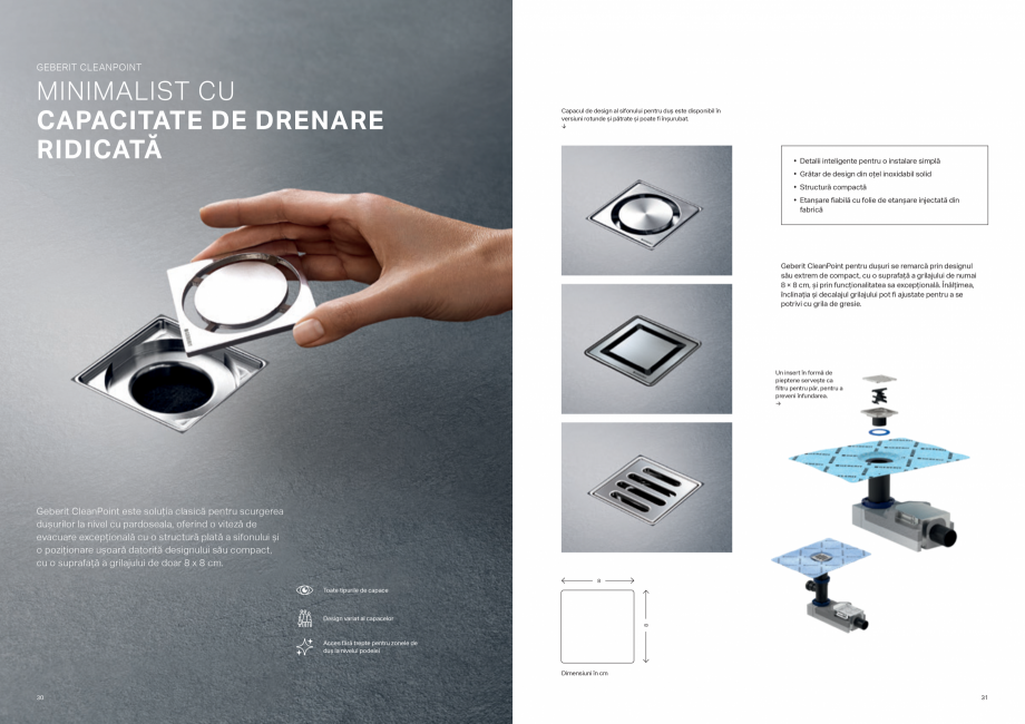 Pagina 16-Solutii pentru dus - pentru toate cerintele clientului GEBERIT Catalog, brosura Romana ilitează...