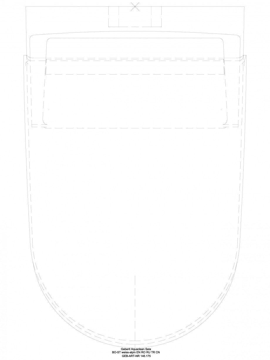 Pagina 1-CAD-DWG Sistem WC Sela - vedere de sus GEBERIT Detaliu de produs AquaClean 