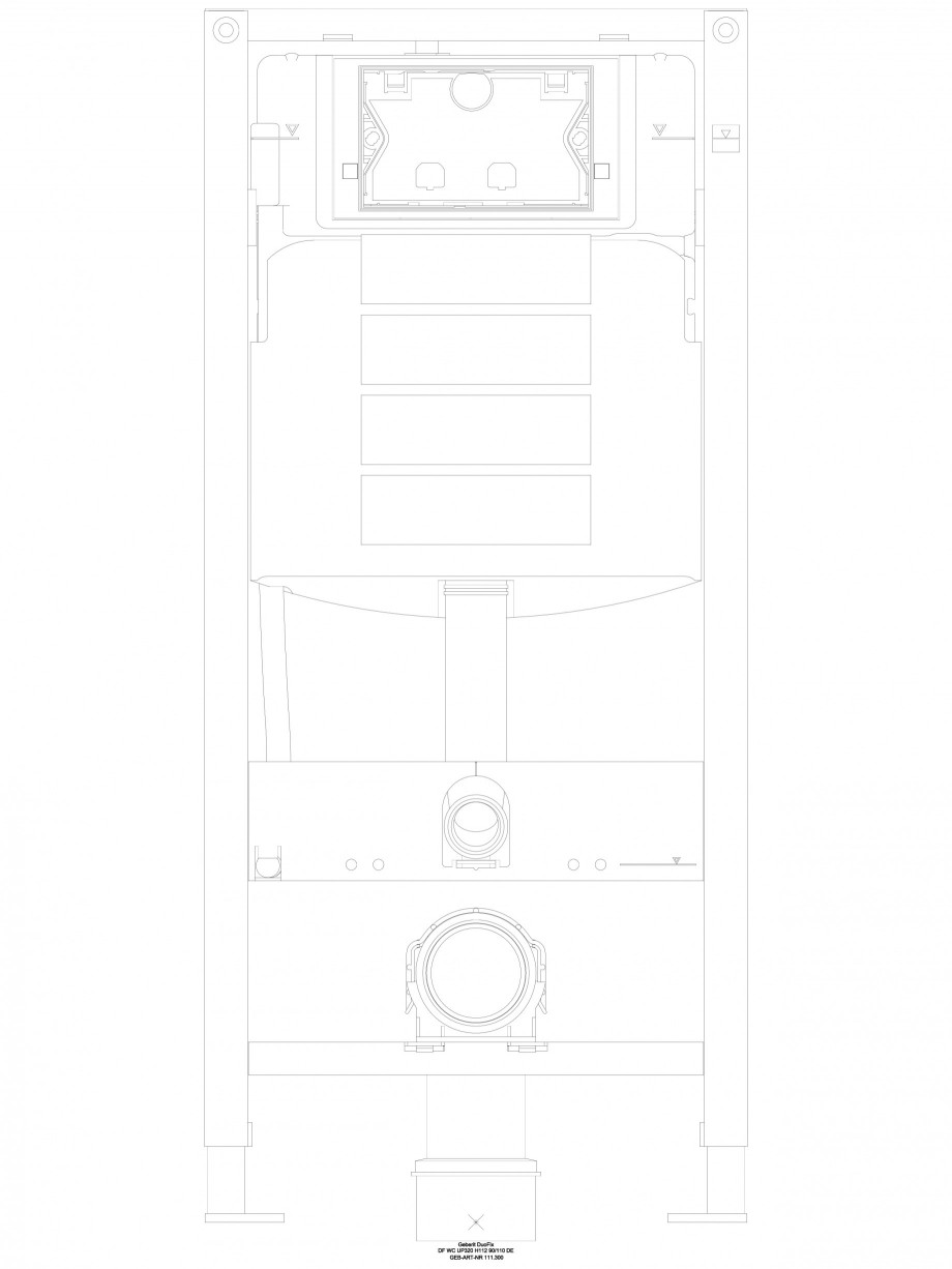 Pagina 1-CAD-DWG Sistem de instalare WC Geberit  Duofix Sigma - vedere din fata GEBERIT Detaliu de produs 