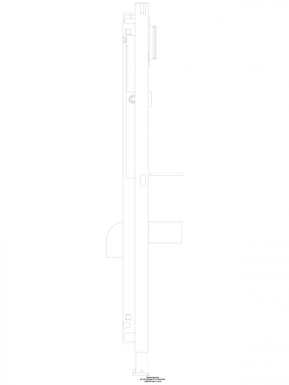 Pagina 1-CAD-DWG Sistem de instalare pisoar Universal - vedere din profil GEBERIT Detaliu de produs Duofix 