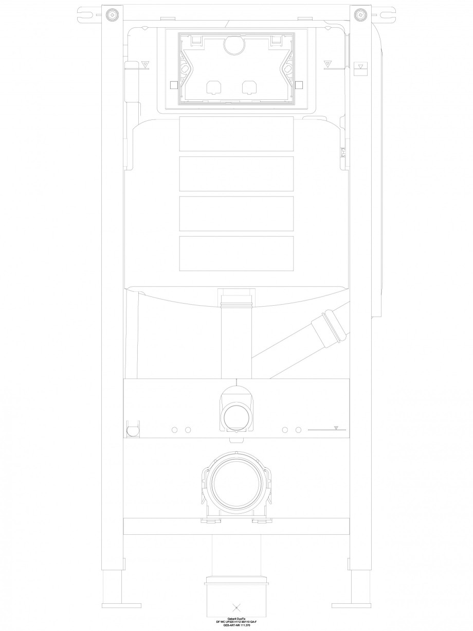 Pagina 1-CAD-DWG Sistem de instalare WC - vedere din fata GEBERIT Detaliu de produs DuoFresh 