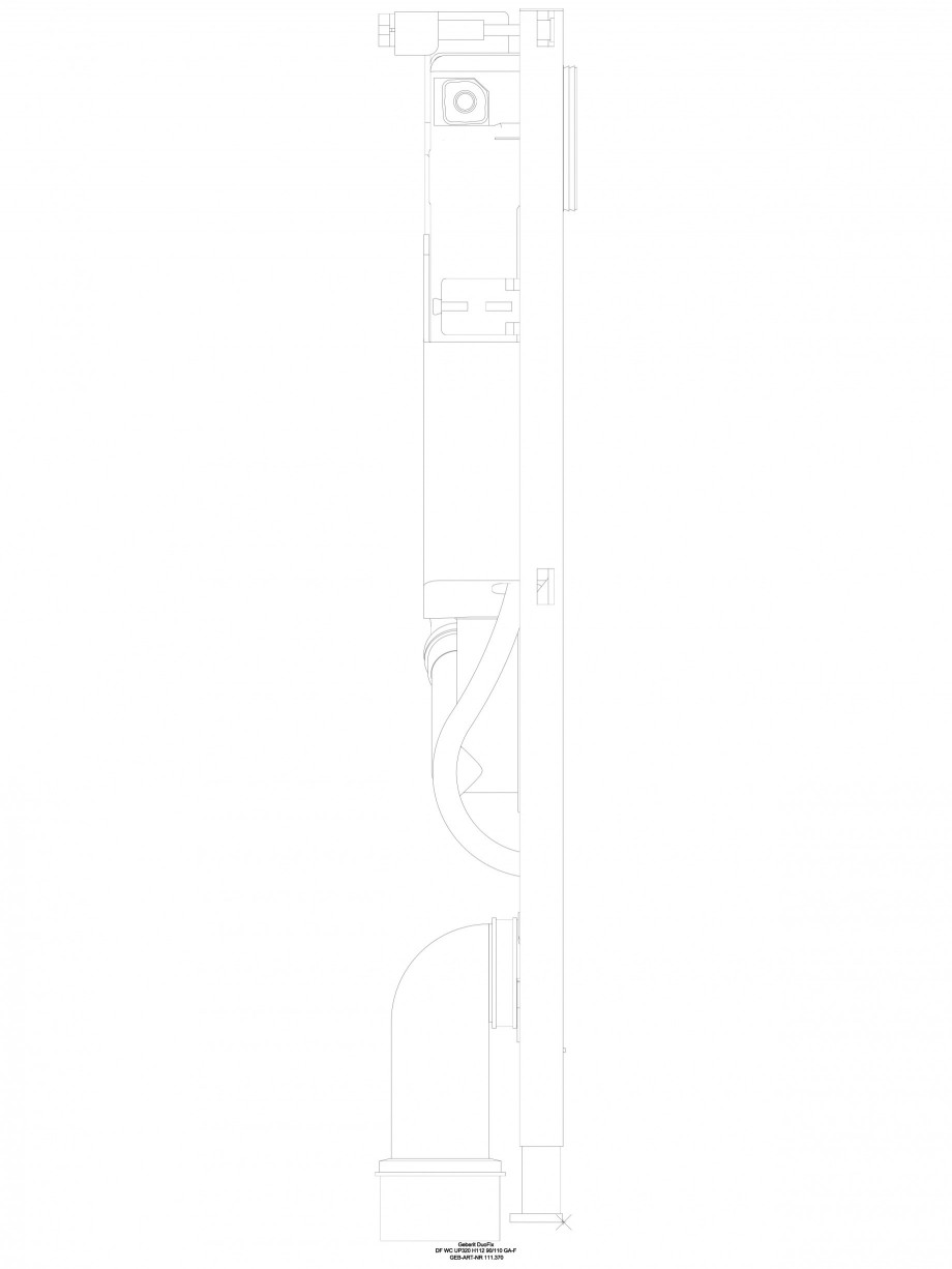 Pagina 1-CAD-DWG Sistem de instalare WC - vedere din profil GEBERIT Detaliu de produs DuoFresh 