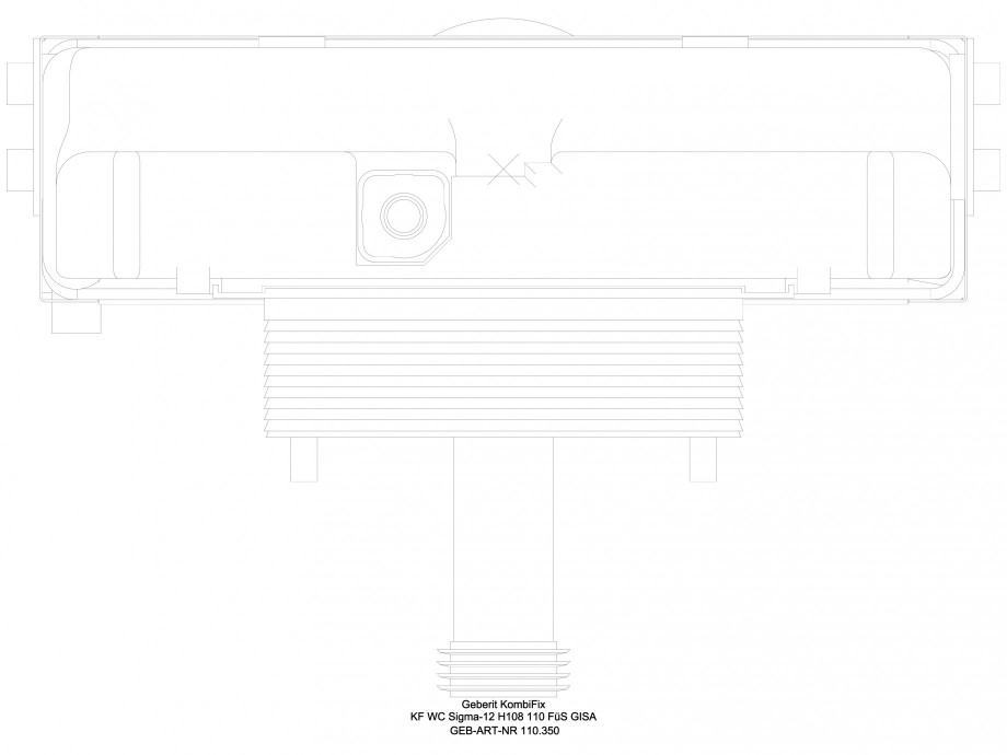 Pagina 1-CAD-DWG Sistem de instalare WC Sigma - vedere de sus GEBERIT Detaliu de produs Kombifix 