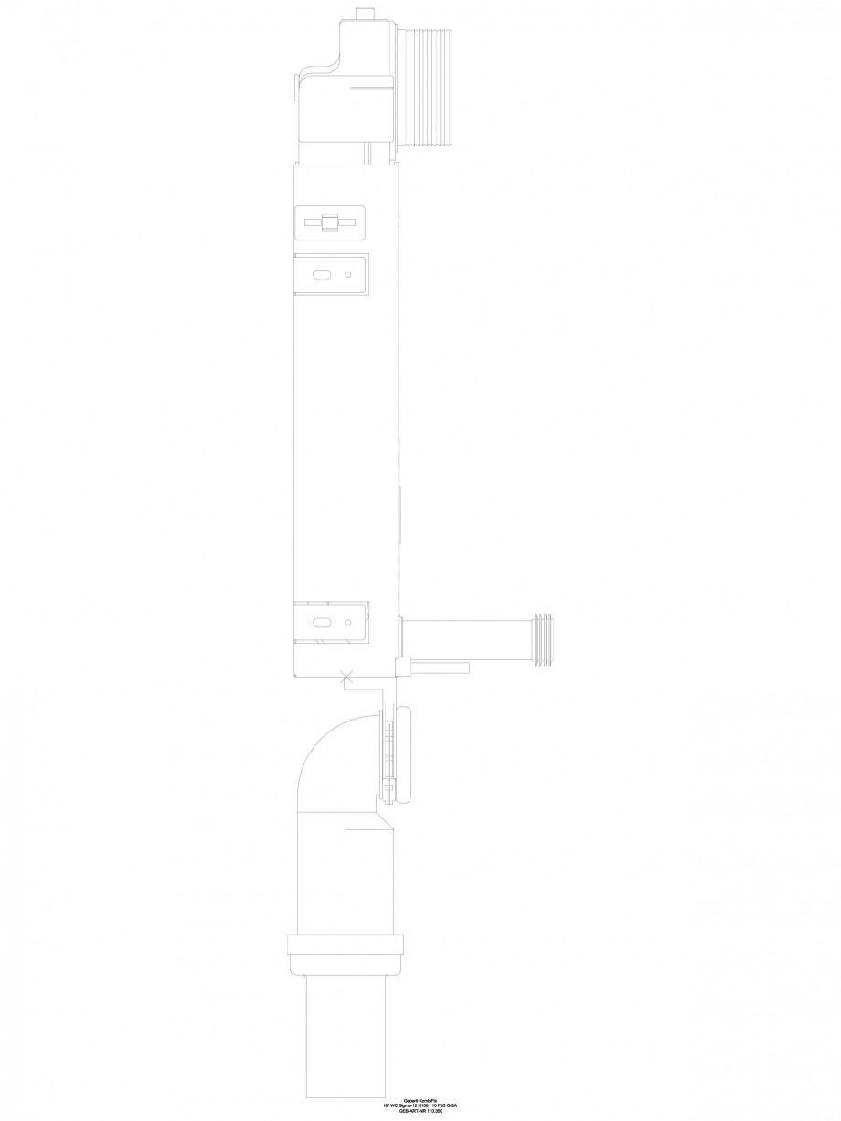 Pagina 1-CAD-DWG Sistem de instalare WC Sigma - vedere din profil GEBERIT Detaliu de produs Kombifix 