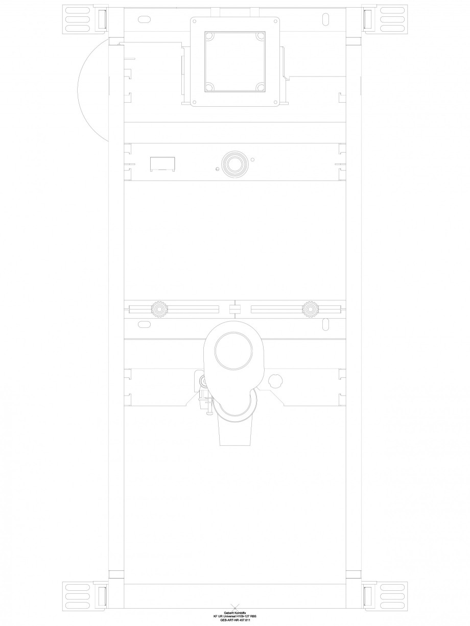 Pagina 1 - CAD-DWG Sistem de instalare pisoar Universal - vedere din fata GEBERIT Detaliu de produs ...