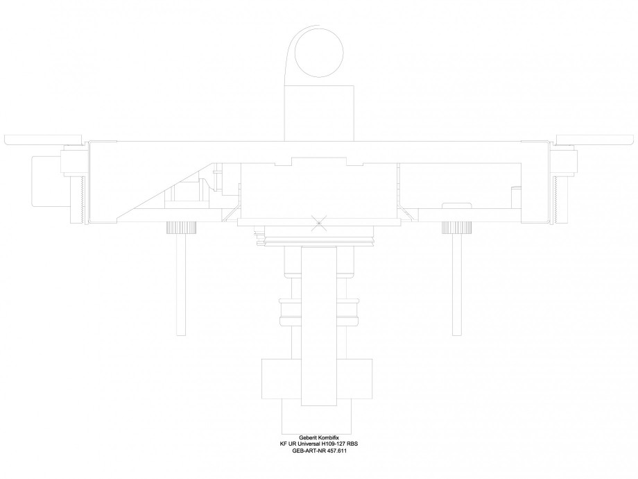 Pagina 1-CAD-DWG Sistem de instalare pisoar Universal - vedere de sus GEBERIT Detaliu de produs Kombifix 