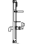 Sistem de instalare pisoar Universal - vedere din profil GEBERIT - Kombifix