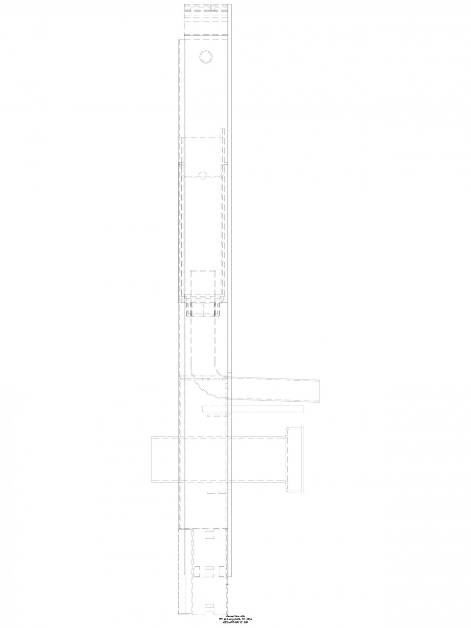 Pagina 1-CAD-DWG Modul sanitar pentru WC - inaltime 114 cm GEBERIT Detaliu de produs Monolith 