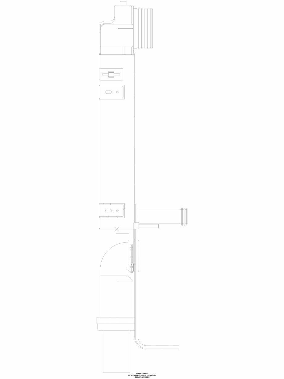 Pagina 1-CAD-DWG Element de instalare Geberit Kombifix pentru WC suspendat, 108 cm, cu rezervor incastrat...
