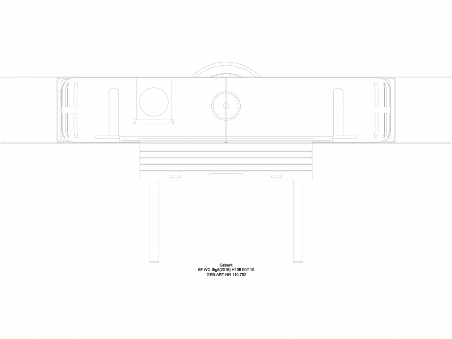 Pagina 1-CAD-DWG Element de instalare Geberit Kombifix pentru WC suspendat, 109 cm, cu rezervor î...
