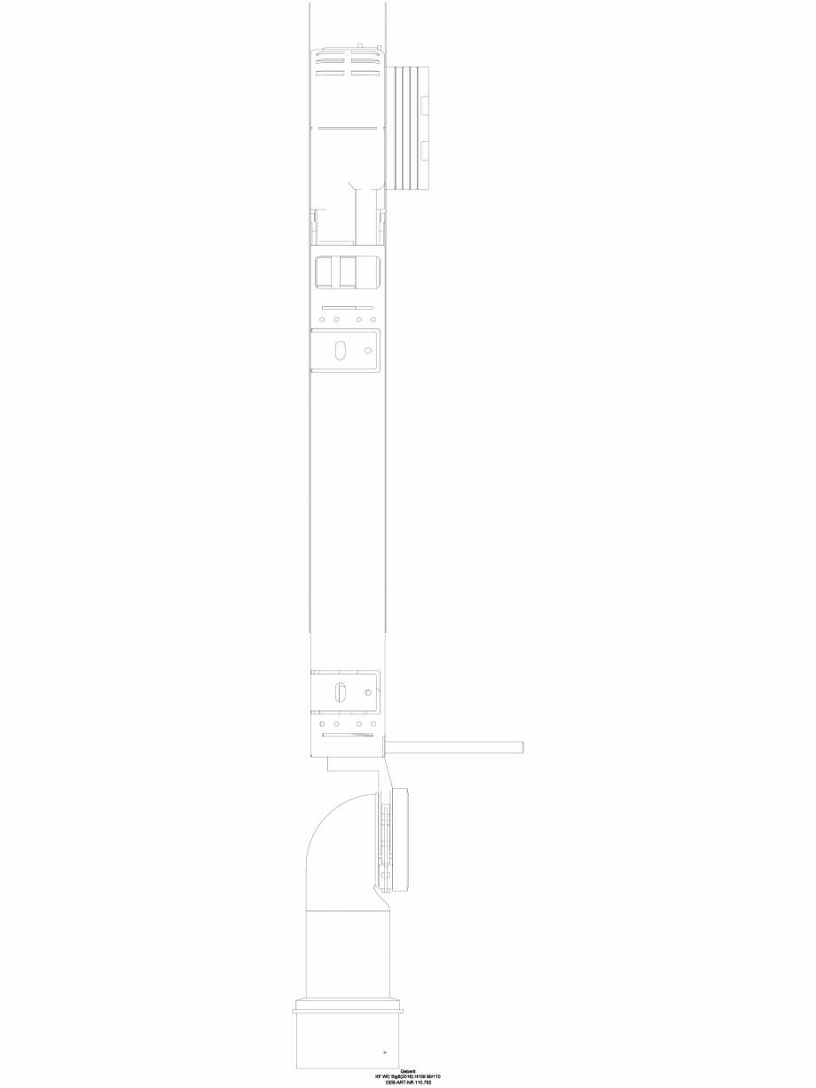 Pagina 1-CAD-DWG Element de instalare Geberit Kombifix pentru WC suspendat, 109 cm, cu rezervor î...