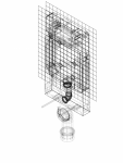 Element de instalare Geberit Kombifix pentru WC suspendat 109 cm cu rezervor încastrat Sigma 8 cm