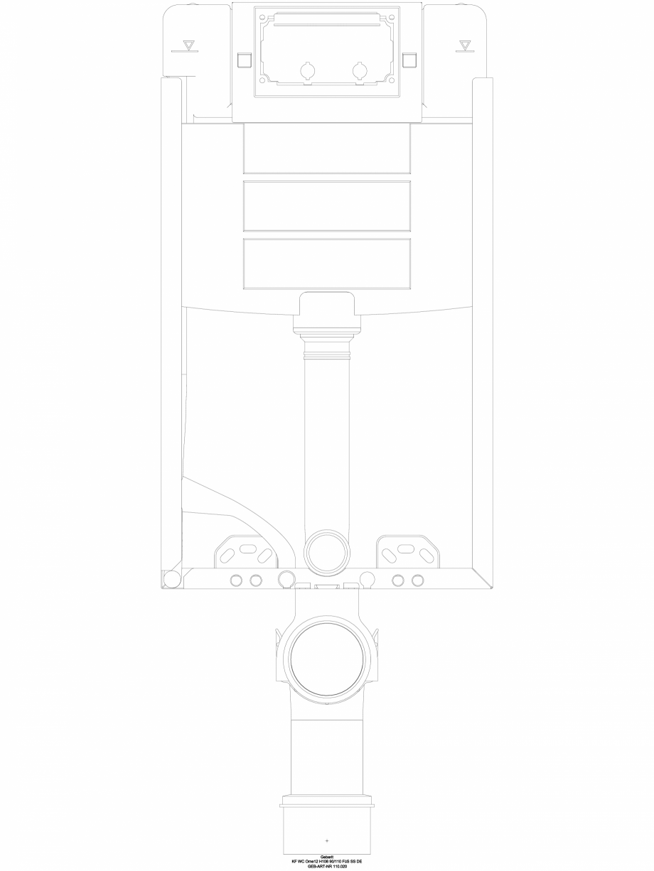 Pagina 1-CAD-DWG Element de instalare Geberit Kombifix pentru WC suspendat, 106 cm, cu rezervor incastrat...