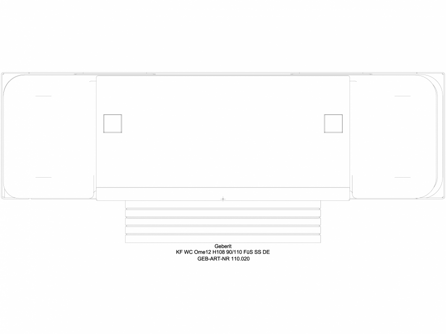 Pagina 1-CAD-DWG Element de instalare Geberit Kombifix pentru WC suspendat, 106 cm, cu rezervor incastrat...