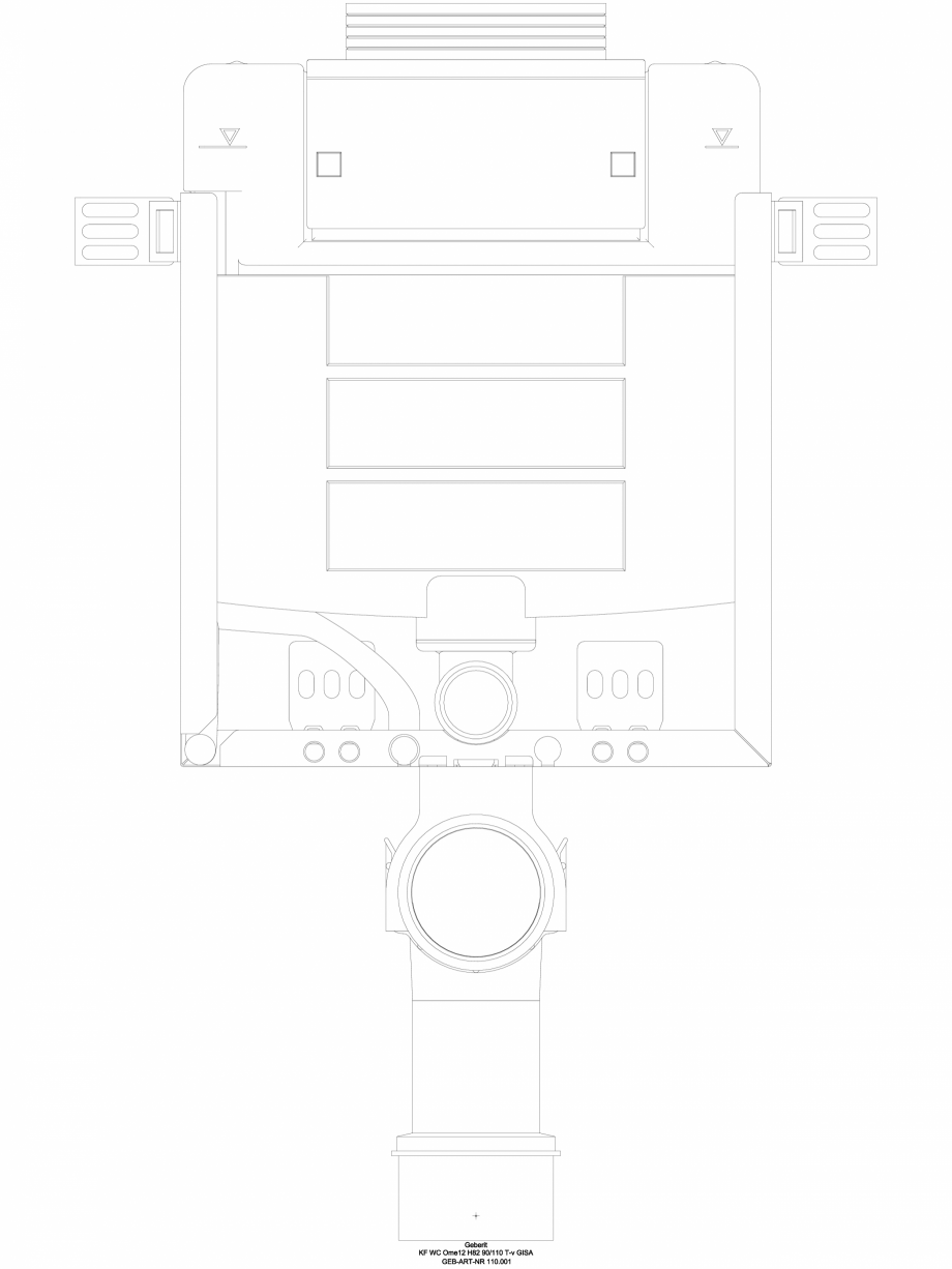 Pagina 1-CAD-DWG Element de instalare Geberit Kombifix pentru WC suspendat, 82 cm, cu rezervor incastrat...