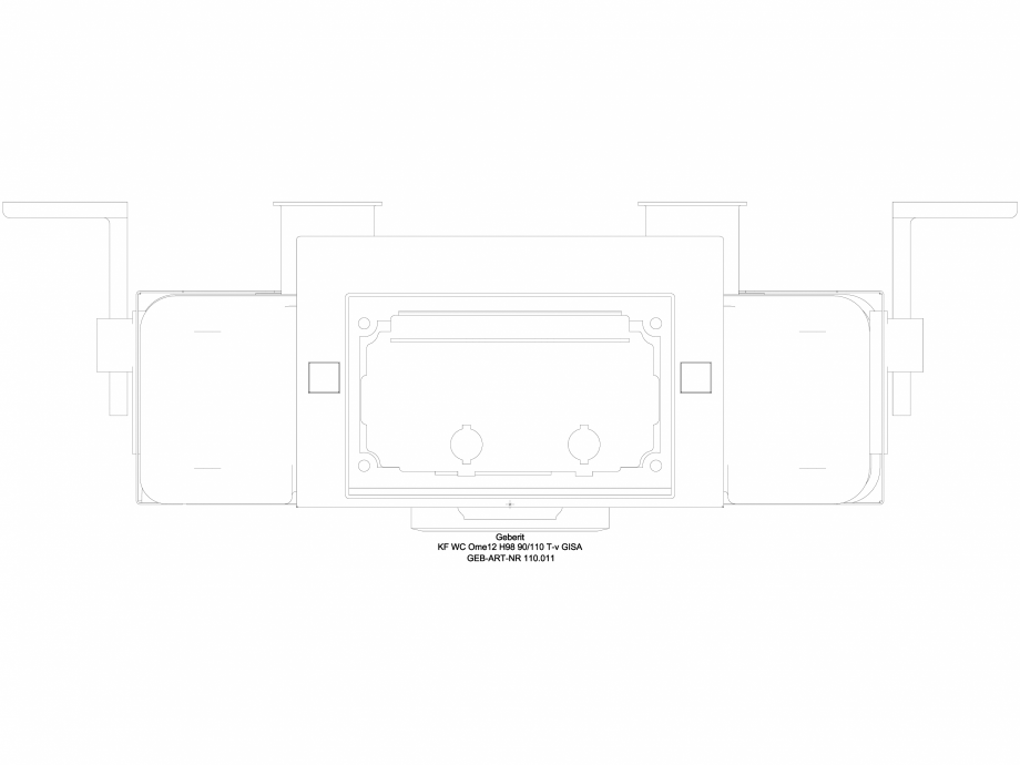 Pagina 1-CAD-DWG Element de instalare Geberit Kombifix pentru WC suspendat, 98 cm, cu rezervor incastrat...