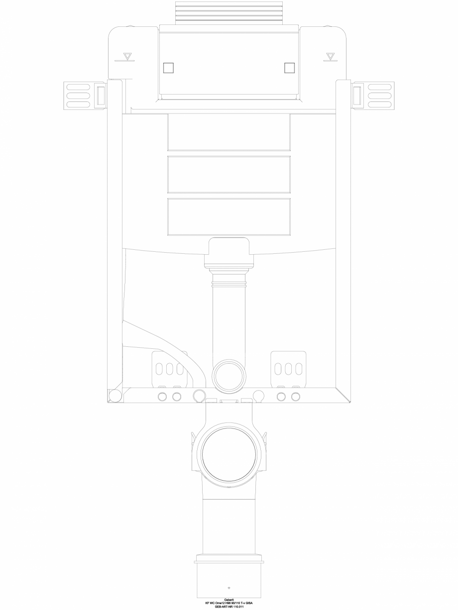 Pagina 1 - CAD-DWG Element de instalare Geberit Kombifix pentru WC suspendat, 98 cm, cu rezervor...