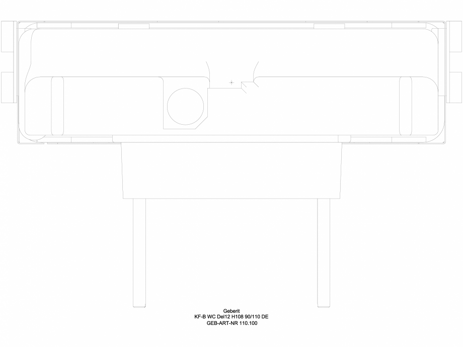 Pagina 1-CAD-DWG Element de instalare Geberit KombifixBasic pentru WC suspendat, 108 cm, cu rezervor...