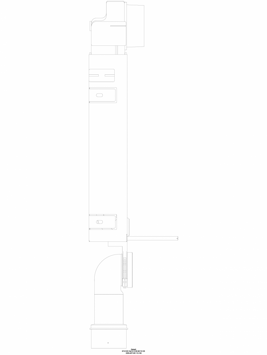 Pagina 1-CAD-DWG Element de instalare Geberit KombifixBasic pentru WC suspendat, 108 cm, cu rezervor...