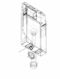 Element de instalare Geberit KombifixBasic pentru WC suspendat 108 cm cu rezervor incastrat Delta 12 cm