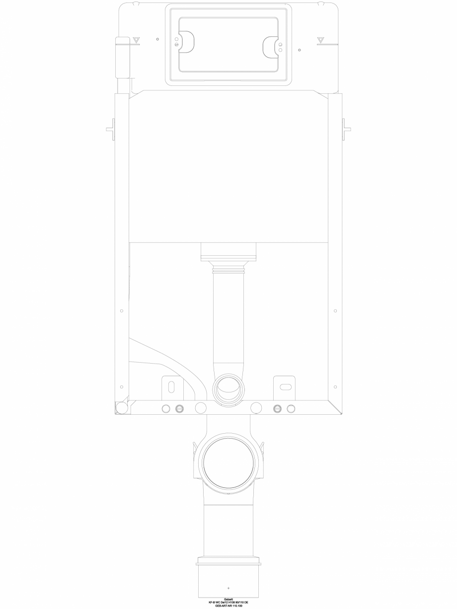 Pagina 1-CAD-DWG Element de instalare Geberit KombifixBasic pentru WC suspendat, 108 cm, cu rezervor...