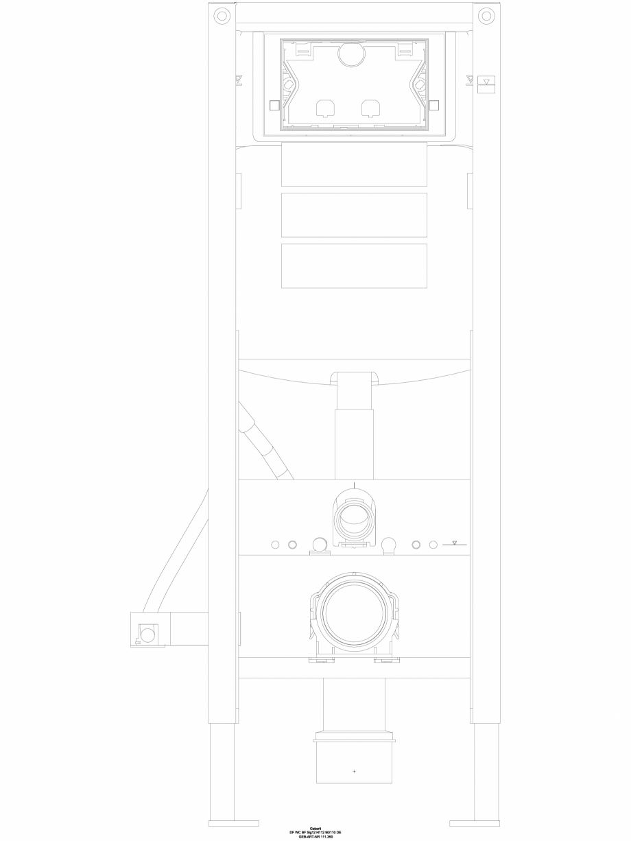 Pagina 1-CAD-DWG Element de instalare Geberit Duofix pentru WC suspendat, 112 cm, cu rezervor incastrat Sigma...