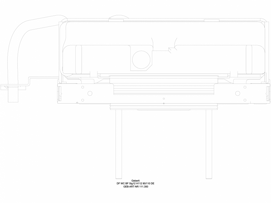 Pagina 1-CAD-DWG Element de instalare Geberit Duofix pentru WC suspendat, 112 cm, cu rezervor incastrat Sigma...