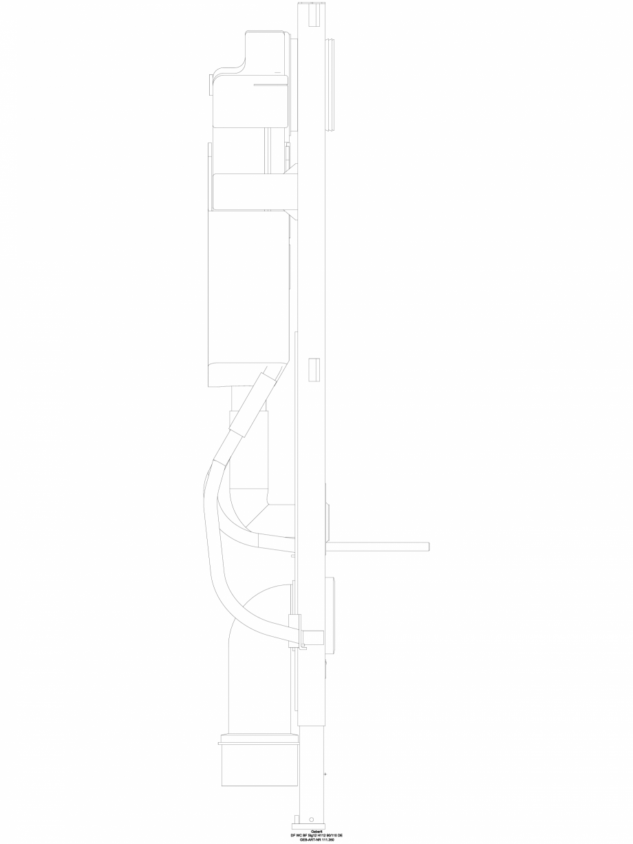 Pagina 1-CAD-DWG Element de instalare Geberit Duofix pentru WC suspendat, 112 cm, cu rezervor incastrat Sigma...