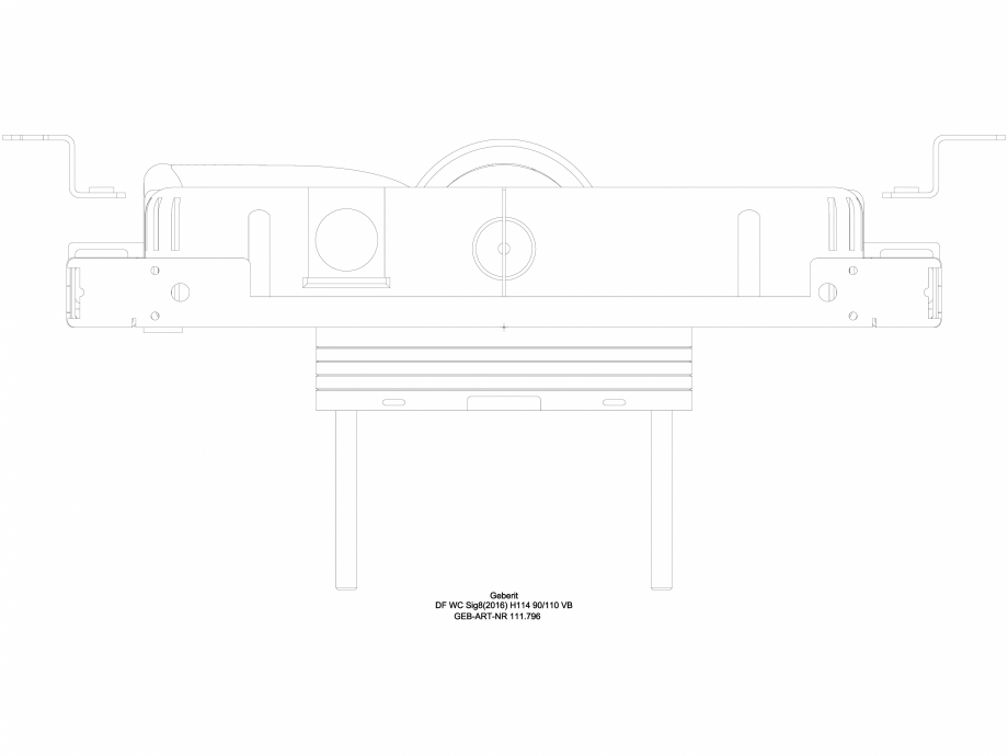 Pagina 1-CAD-DWG Element de instalare Geberit Duofix pentru WC suspendat, 114 cm, cu rezervor incastrat Sigma...