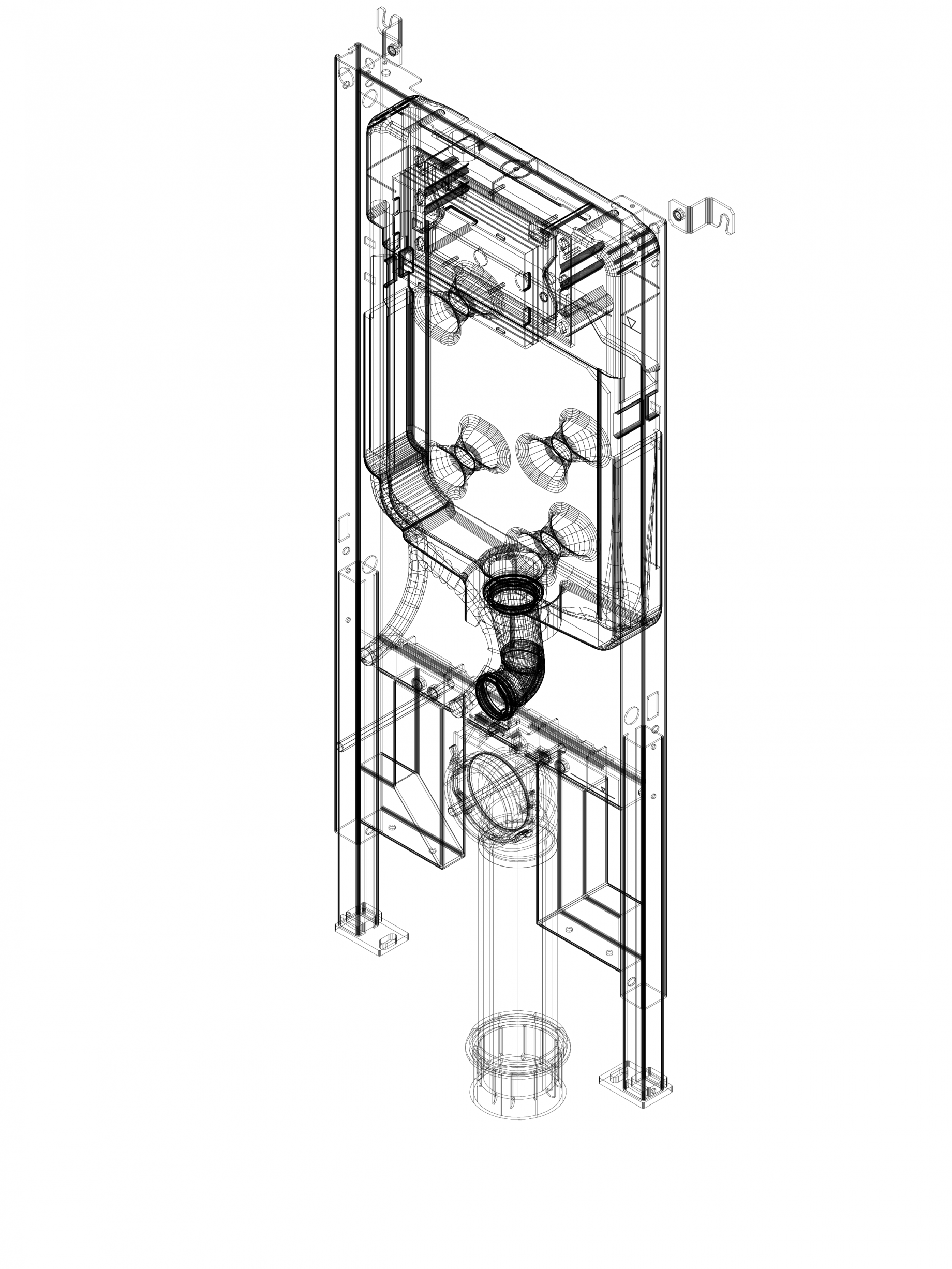 CAD-DWG Element de instalare Geberit Duofix pentru WC suspendat, 114 cm ...