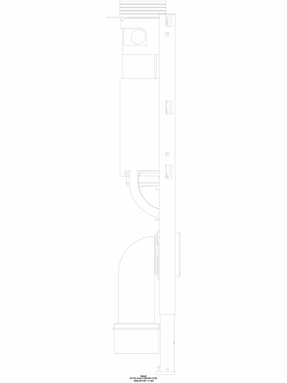 Pagina 1 - CAD-DWG Element de instalare Geberit Duofix pentru WC suspendat, 82 cm, cu rezervor...
