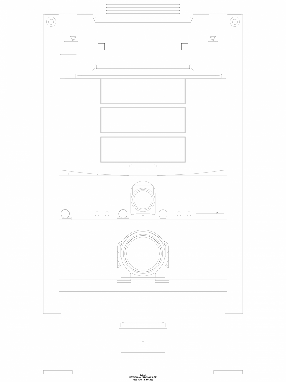 Pagina 1-CAD-DWG Element de instalare Geberit Duofix pentru WC suspendat, 82 cm, cu rezervor incastrat Omega ...