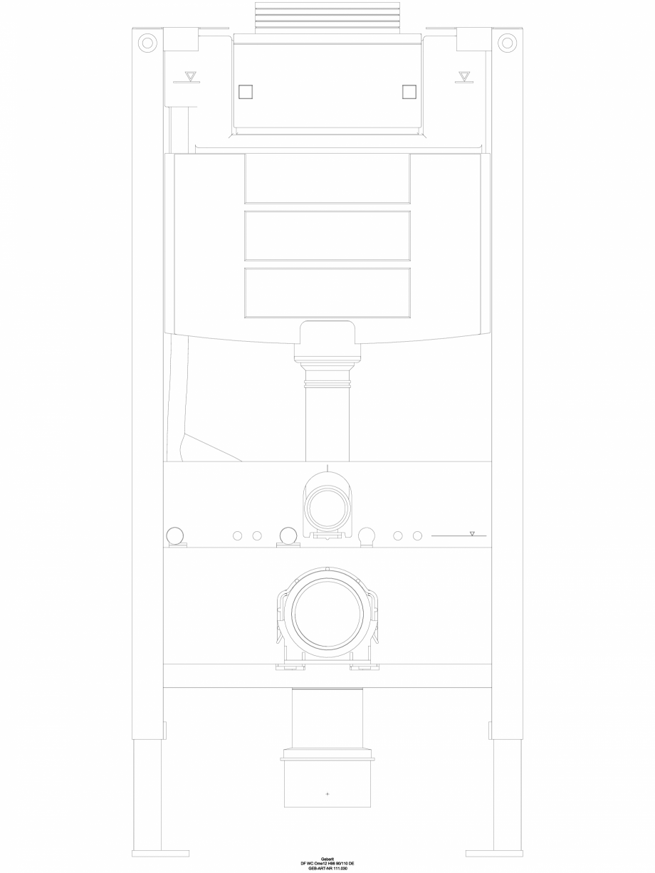 Pagina 1-CAD-DWG Element de instalare Geberit Duofix pentru WC suspendat, 98 cm, cu rezervor incastrat Omega ...