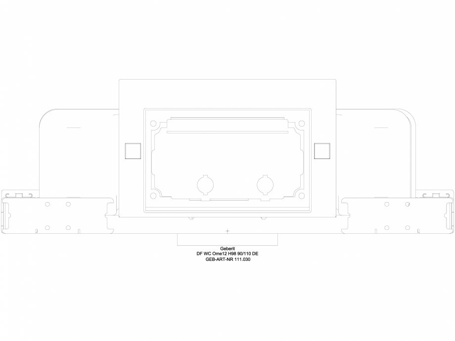Pagina 1-CAD-DWG Element de instalare Geberit Duofix pentru WC suspendat, 98 cm, cu rezervor incastrat Omega ...