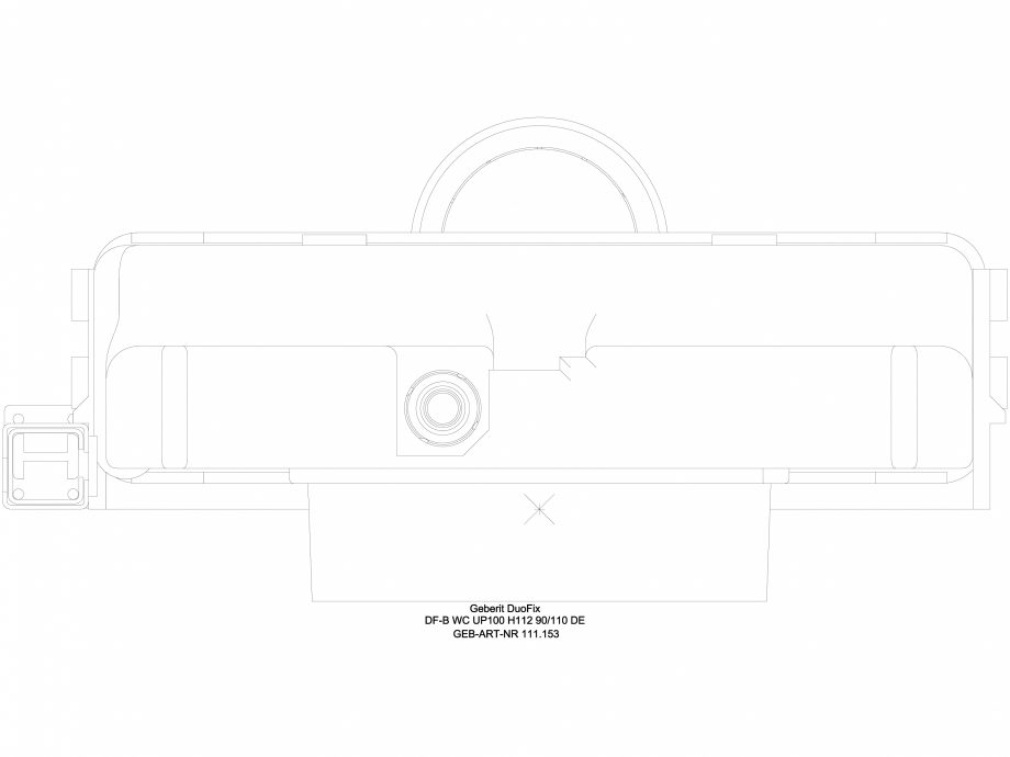 Pagina 1-CAD-DWG Element de instalare Geberit Duofix pentru WC suspendat, 112 cm, cu rezervor incastrat Delta...