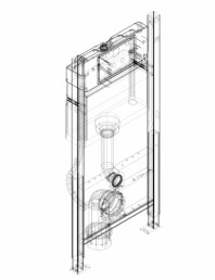 Element de instalare Geberit Duofix pentru WC suspendat 112 cm cu rezervor incastrat Delta 12 cm