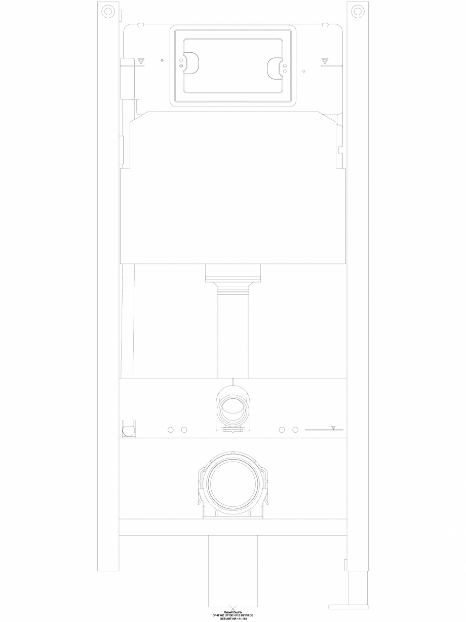 Pagina 1-CAD-DWG Element de instalare Geberit Duofix pentru WC suspendat, 112 cm, cu rezervor incastrat Delta...