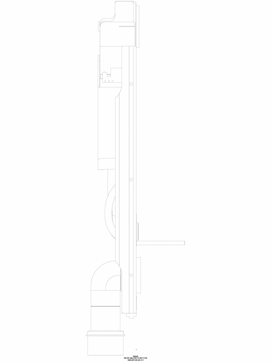 Pagina 1-CAD-DWG Element de instalare Geberit GIS pentru WC suspendat, 114 cm, cu rezervor incastrat Sigma 12...