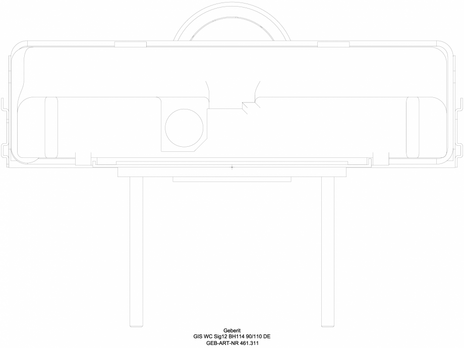Pagina 1-CAD-DWG Element de instalare Geberit GIS pentru WC suspendat, 114 cm, cu rezervor incastrat Sigma 12...