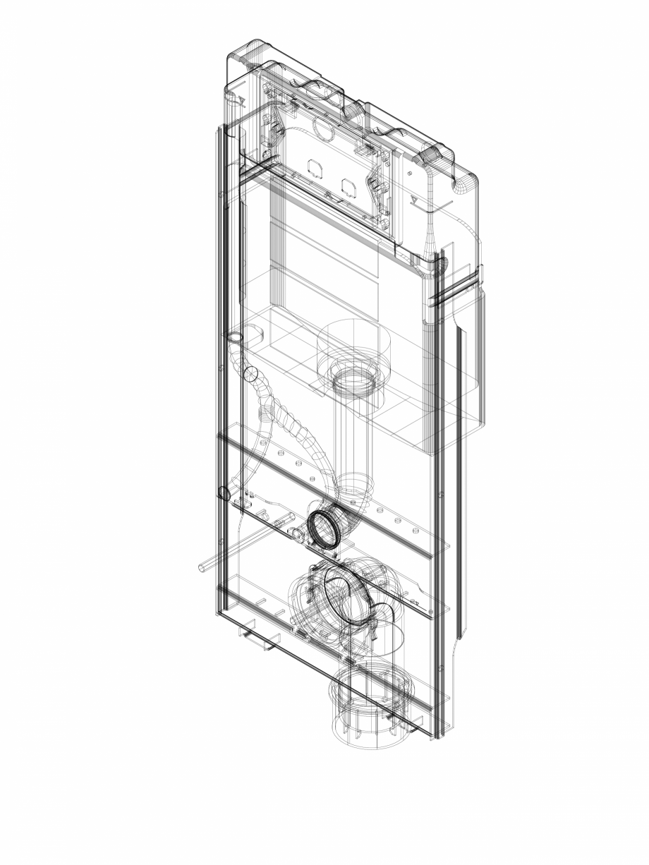 Pagina 1 - CAD-DWG Element de instalare Geberit GIS pentru WC suspendat, 114 cm, cu rezervor...