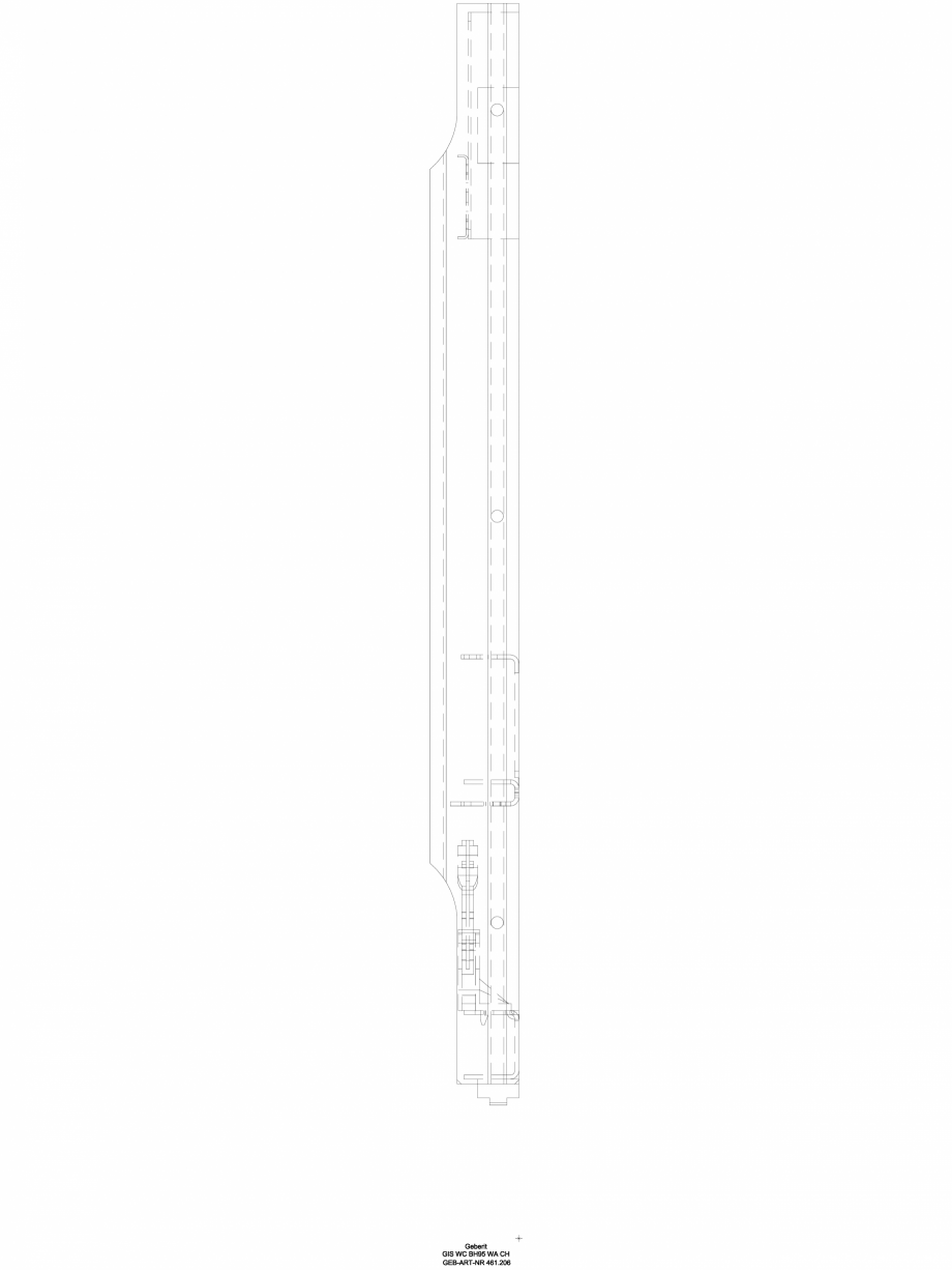 Pagina 1-CAD-DWG Element de instalare Geberit GIS pentru WC suspendat, 95 cm, WC din doua elemente cod 461...