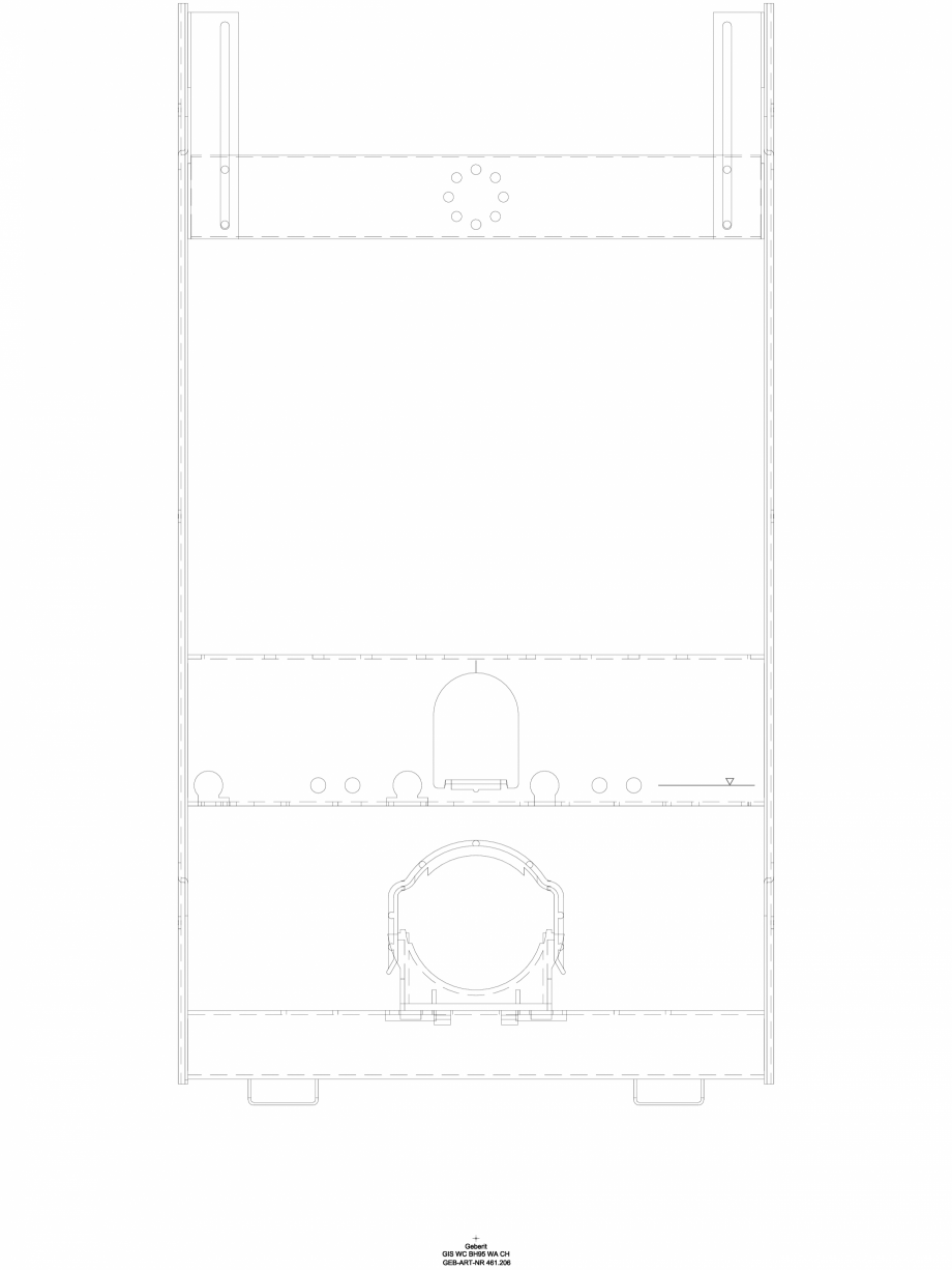 Pagina 1-CAD-DWG Element de instalare Geberit GIS pentru WC suspendat, 95 cm, WC din doua elemente cod 461...