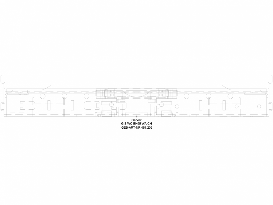 Pagina 1-CAD-DWG Element de instalare Geberit GIS pentru WC suspendat, 95 cm, WC din doua elemente cod 461...