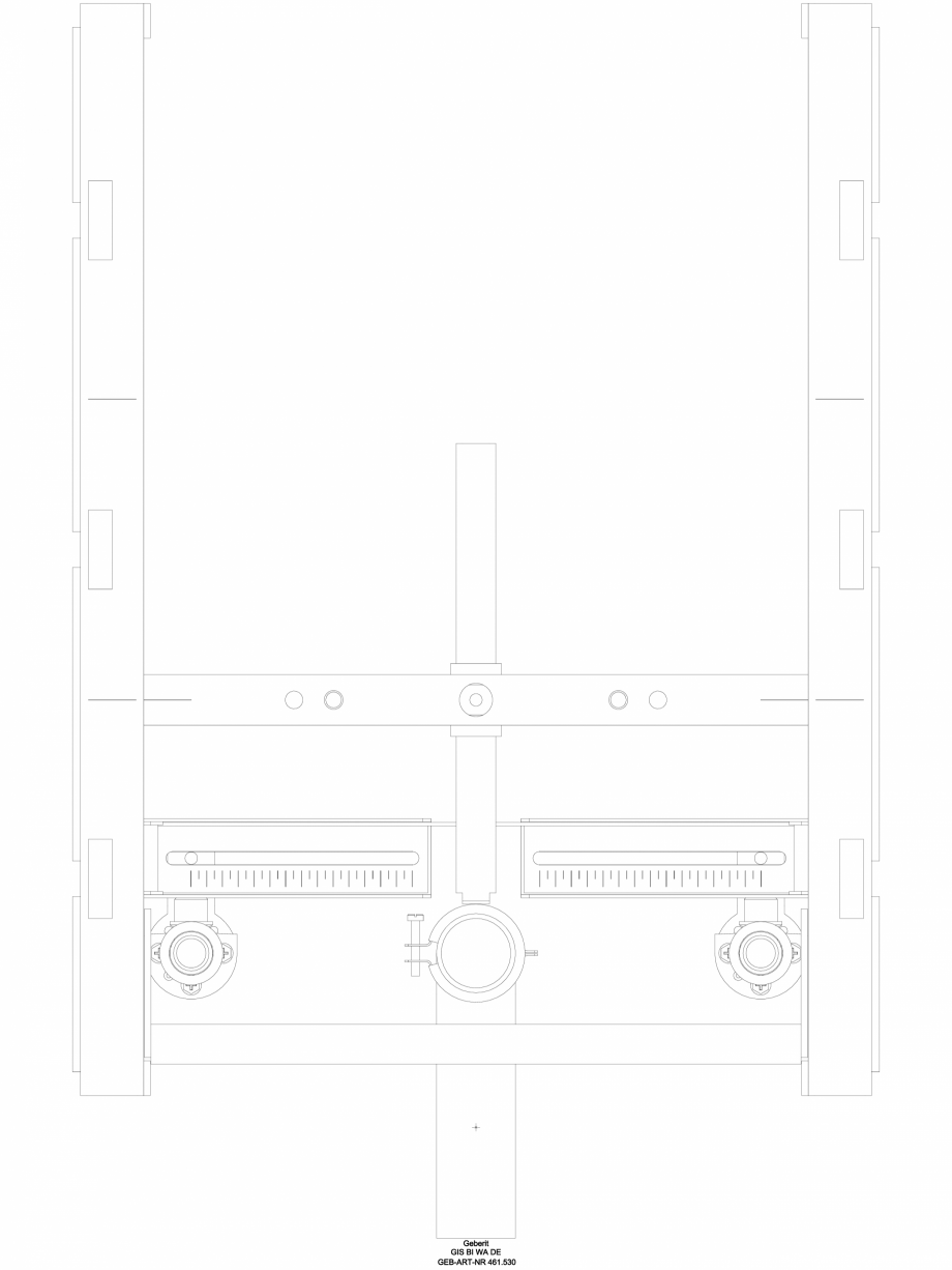 Pagina 1-CAD-DWG Element de instalare Geberit GIS pentru bideu, universal cod 461.530.00.1_A GEBERIT Detaliu ...