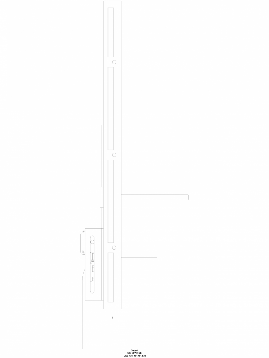 Pagina 1-CAD-DWG Element de instalare Geberit GIS pentru bideu, universal cod 461.530.00.1_L GEBERIT Detaliu ...