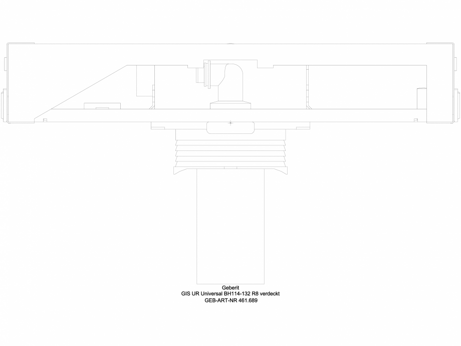 Pagina 1-CAD-DWG Element de instalare Geberit GIS pentru pisoar, 114–132 cm, universal, pentru sistem...