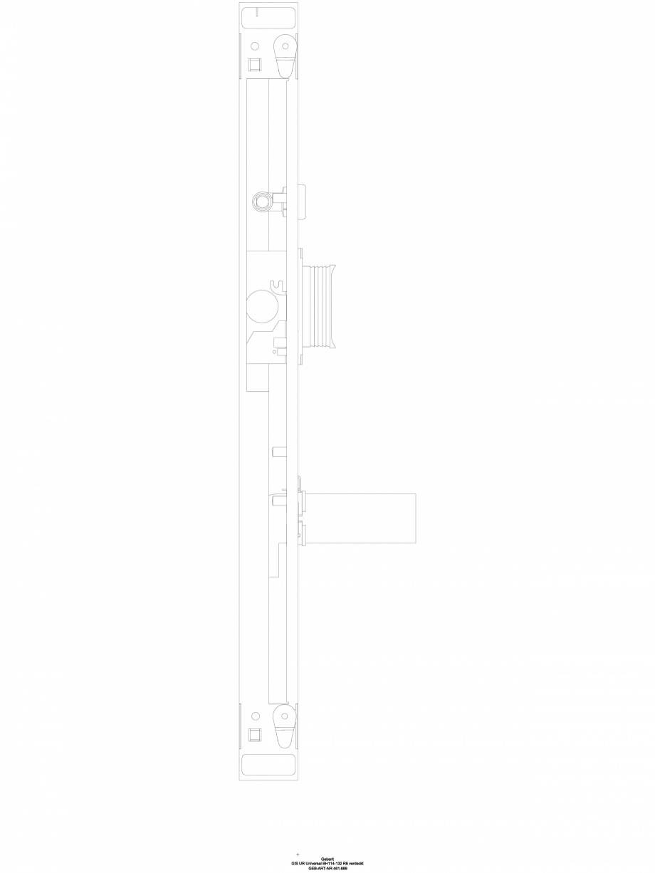 Pagina 1-CAD-DWG Element de instalare Geberit GIS pentru pisoar, 114–132 cm, universal, pentru sistem...