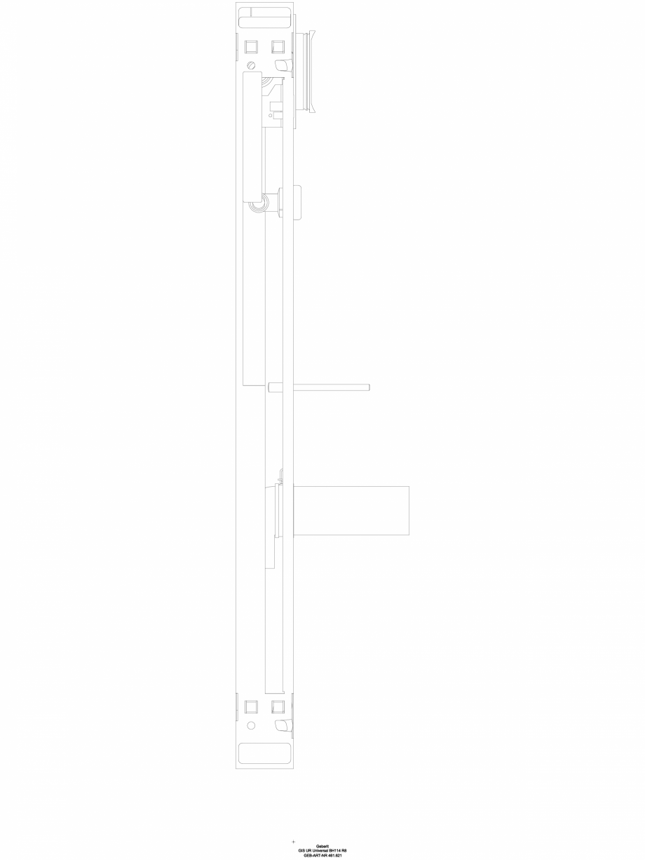 Pagina 1 - CAD-DWG Element de instalare Geberit GIS pentru pisoar, 114 cm, universal cod 461.621.00....