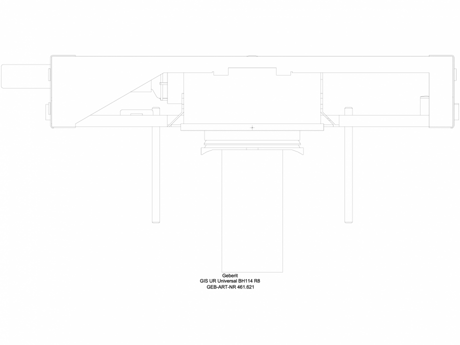 Pagina 1-CAD-DWG Element de instalare Geberit GIS pentru pisoar, 114 cm, universal cod 461.621.00.1_G GEBERIT...