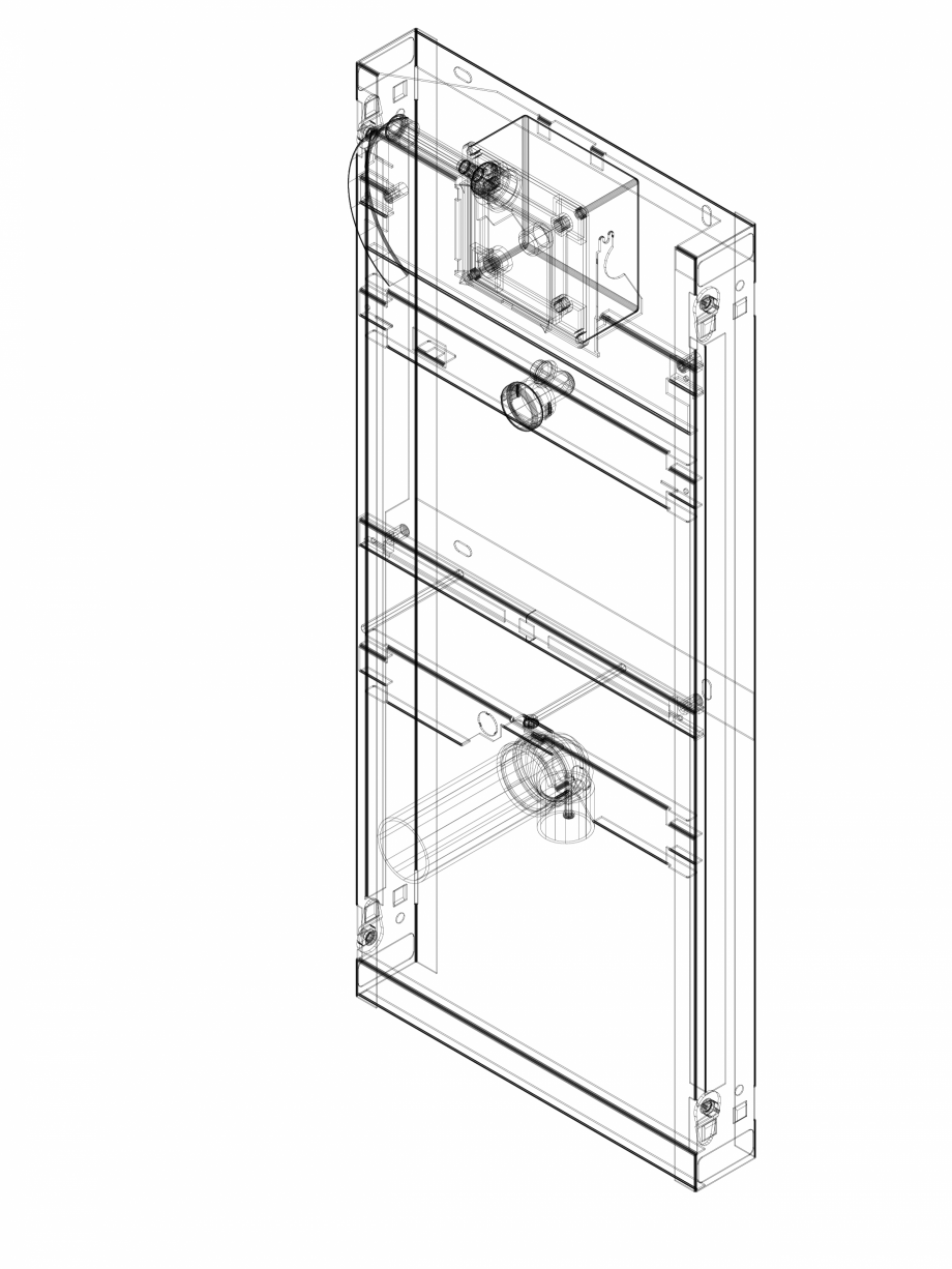 Pagina 1-CAD-DWG Element de instalare Geberit GIS pentru pisoar, 114 cm, universal cod 461.621.00.1_P GEBERIT...